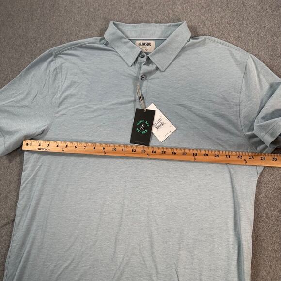Linksoul Short Sleeve Golf Polo Men's XXL Canebrake Club Logo Blue New - Picture 8 of 10